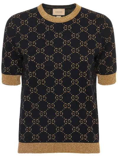 maglia donna gucci lurex logo|maglioni gucci donna.